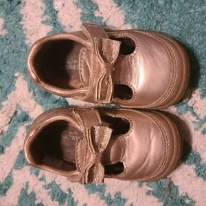 Rose gold toddler shoes